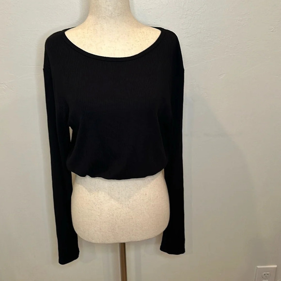 STILLWATER RIBBED LONG SLEEVE TSHIRT WITH ELASTIC HEM - Picture 1 of 7